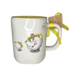 “Rae Dunn” Collab with Disney Be Our Guest Mrs Potts and Tea Cup. Dbl sided NWT